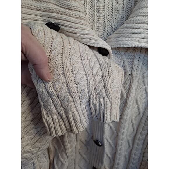 Jeanne Pierre Women's Beige Long Sleeve Cable Knit Cotton Sweaters Size 3X - Picture 5 of 9